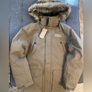 Eddie Bauer Waterproof Down Superior Parka NWT Bark Brown Men’s Small